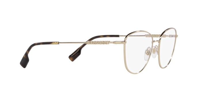 Occhiali da vista Burberry Virginia BE 1376 (1340) colore oro chiaro forma pantos lenti lente demo