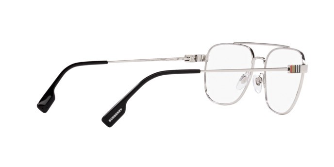 Occhiali da vista Burberry Michael BE 1377 (1005) colore argento forma quadrato lenti lente demo