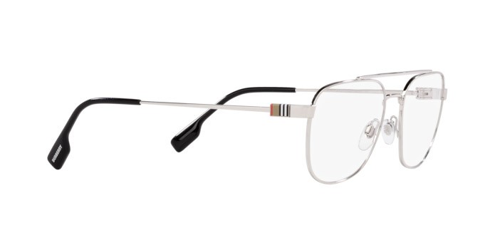 Occhiali da vista Burberry Michael BE 1377 (1005) colore argento forma quadrato lenti lente demo