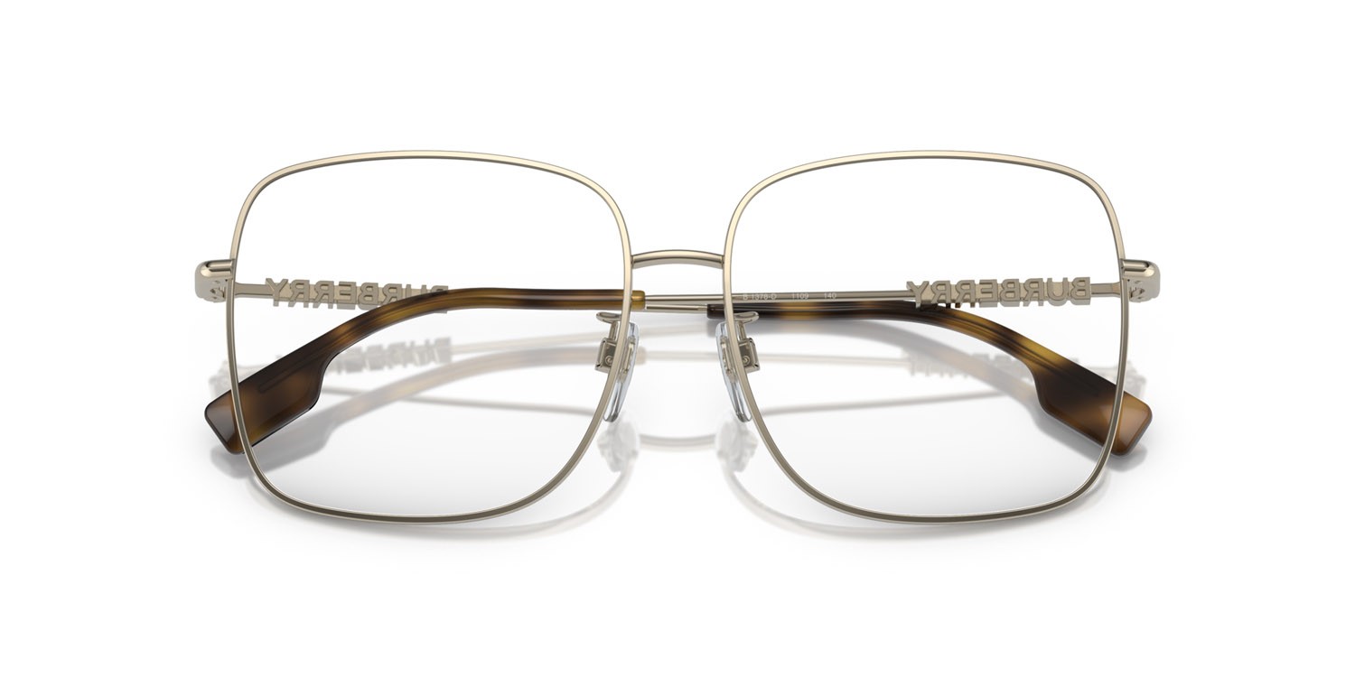 Brillen Burberry Quincy BE 1378D (1109) farbe oro chiaro form quadratisch gläser lente demo