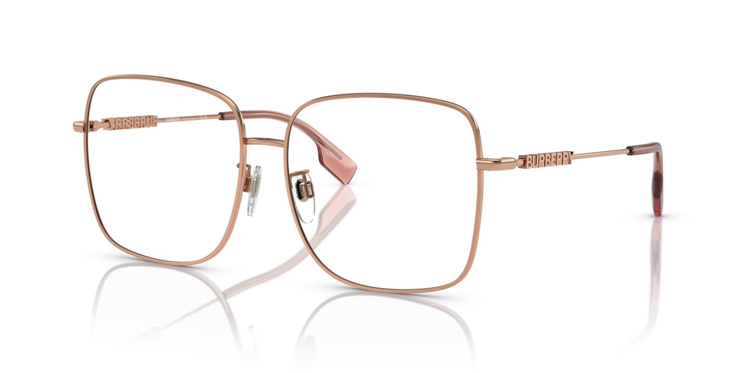 Brillen Burberry Quincy BE 1378D (1337) farbe oro rose form quadratisch gläser lente demo