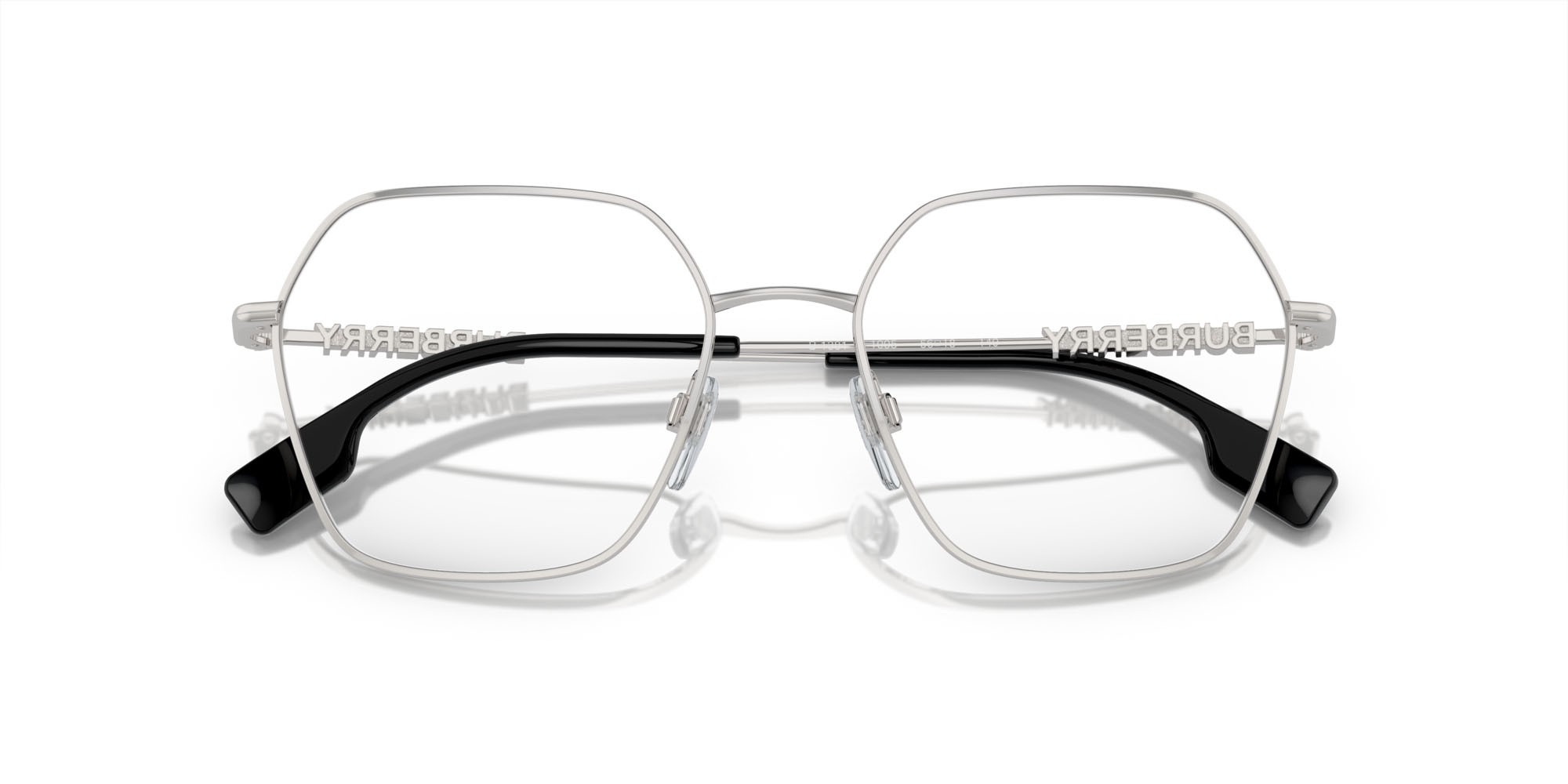 Brillen Burberry BE 1381 (1005) farbe argento form unregelmäßig gläser lente demo