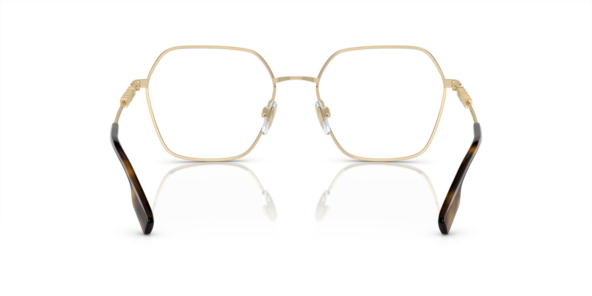 Occhiali da vista Burberry BE 1381 (1109) colore oro chiaro forma irregolare lenti lente demo