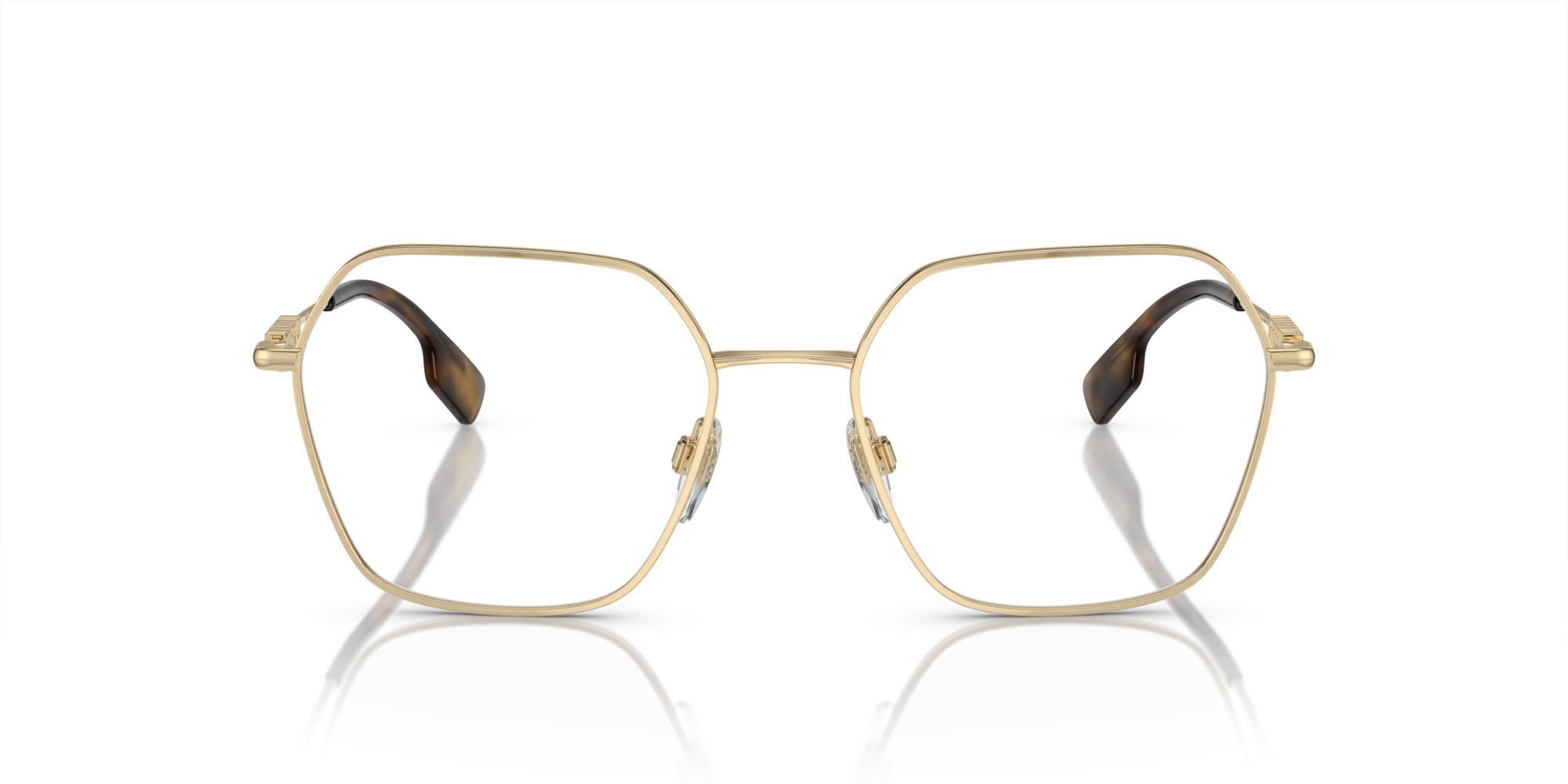 Occhiali da vista Burberry BE 1381 (1109) colore oro chiaro forma irregolare lenti lente demo