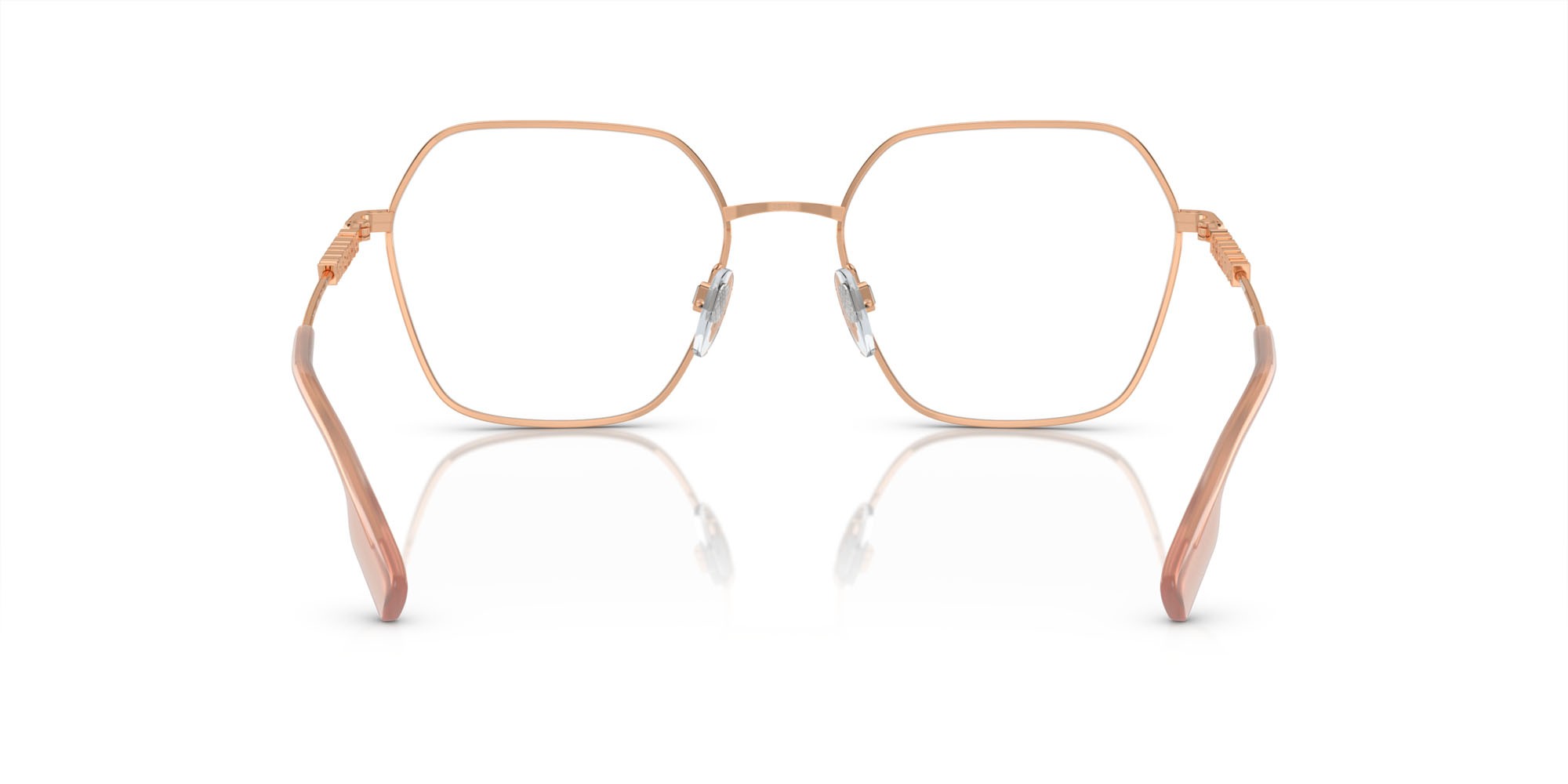 Occhiali da vista Burberry BE 1381 (1337) colore oro rosé forma irregolare lenti lente demo