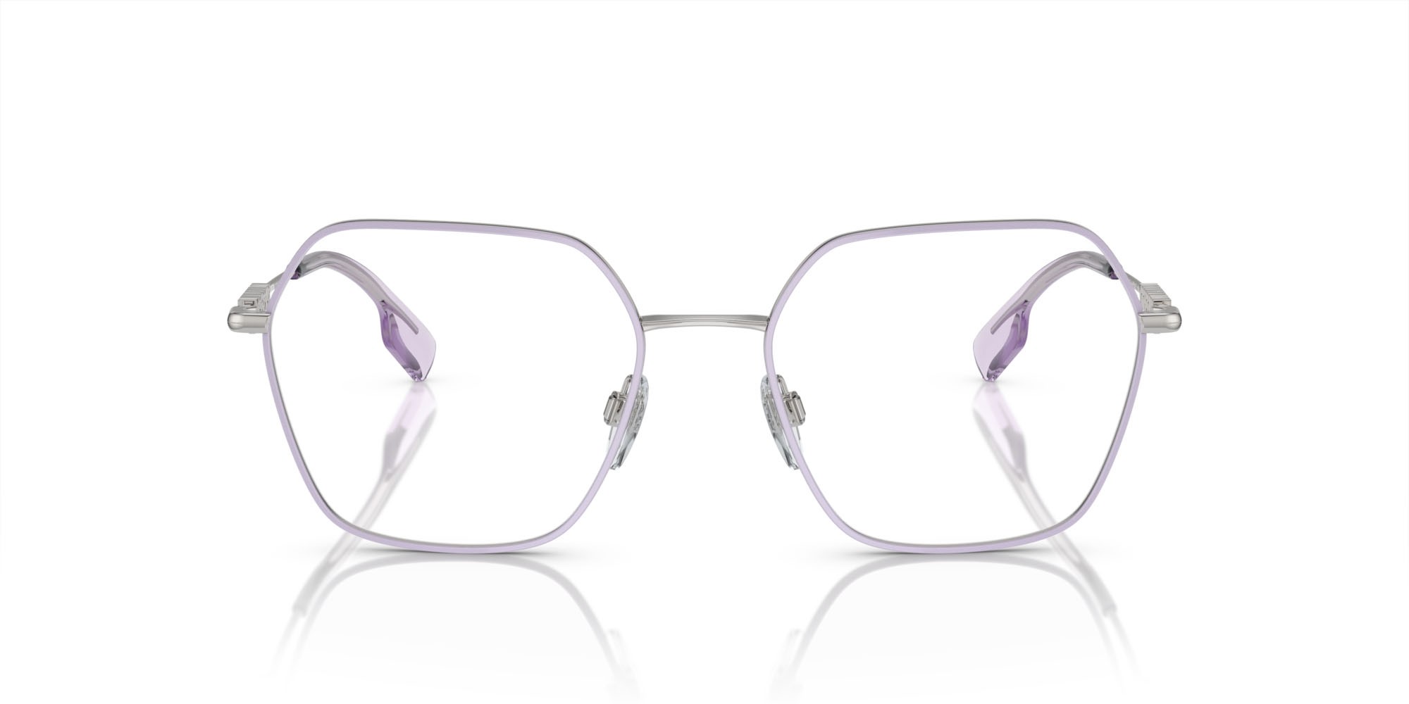 Eyeglasses Burberry BE 1381 (1345) color lilla shape irregular lenses lente demo