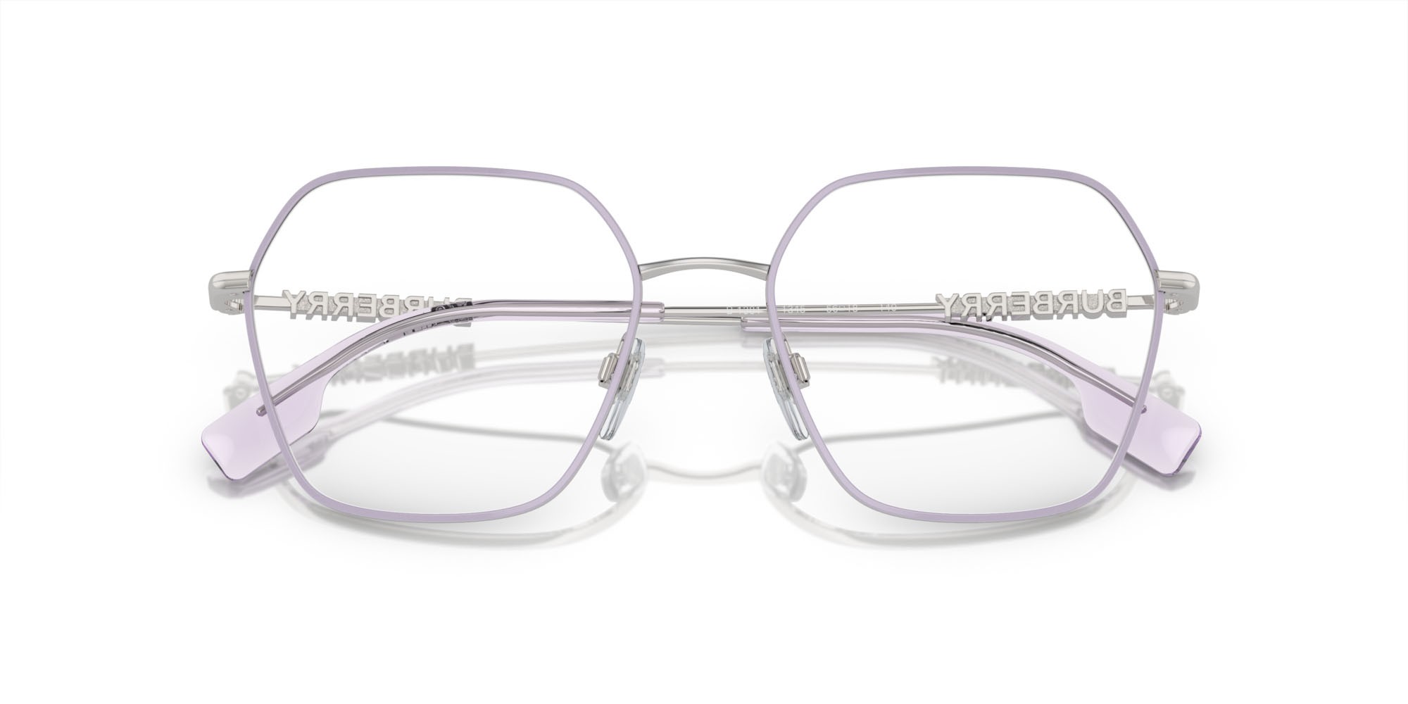Eyeglasses Burberry BE 1381 (1345) color lilla shape irregular lenses lente demo