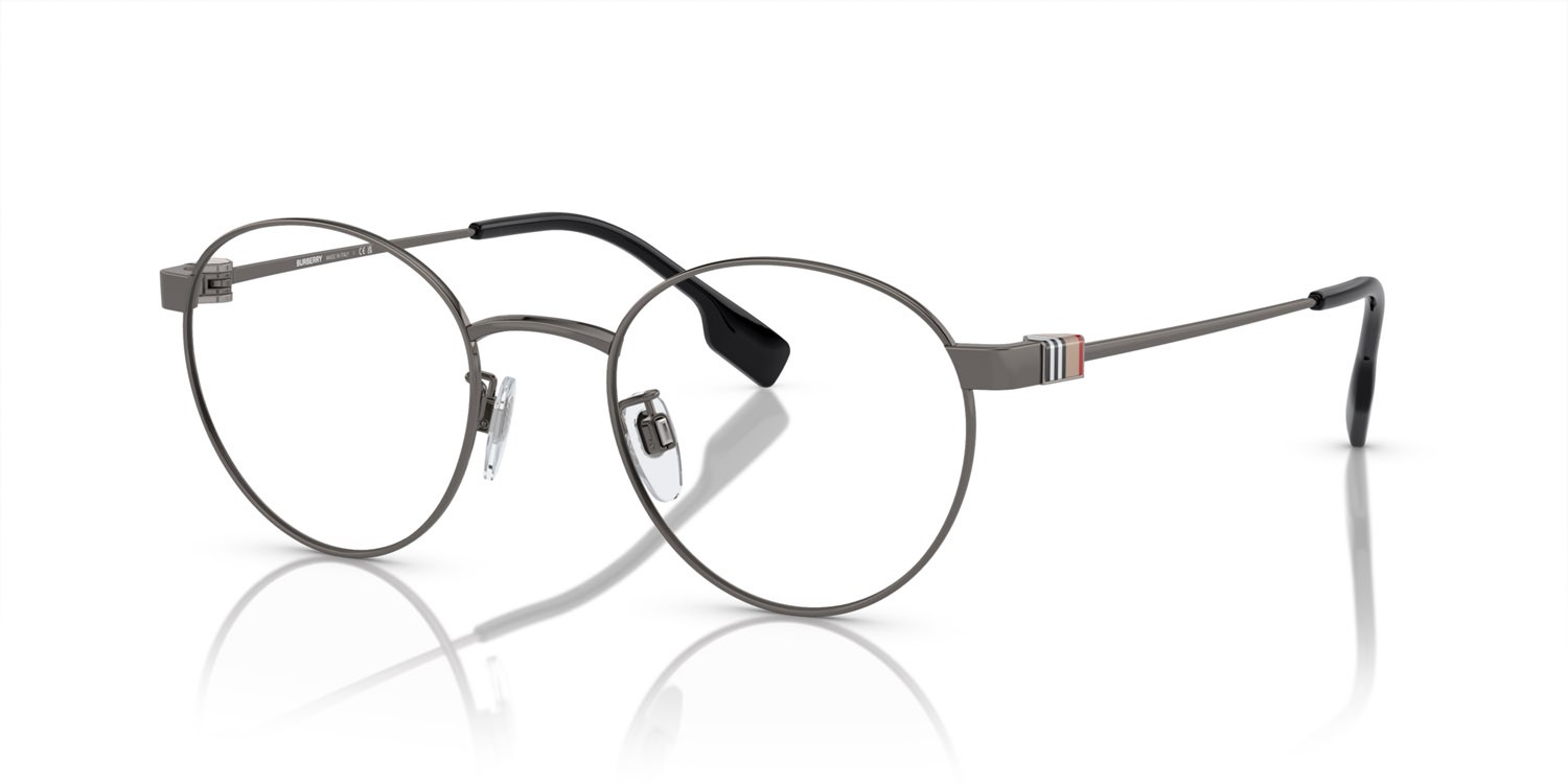 Brillen Burberry BE 1384TD (1003) farbe gunmetal form rund gläser lente demo