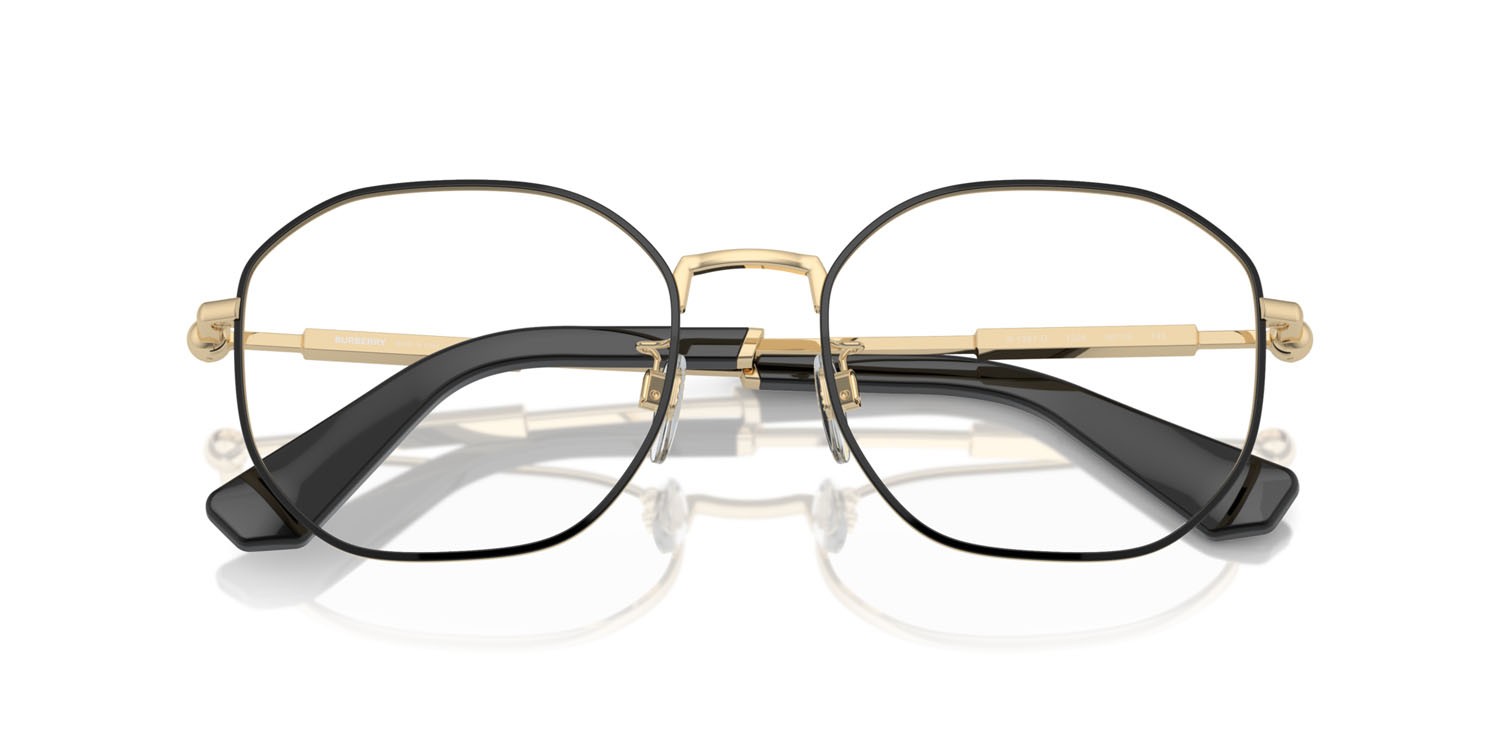 Occhiali da vista Burberry BE 1387D (1326) colore nero forma irregolare lenti lente demo