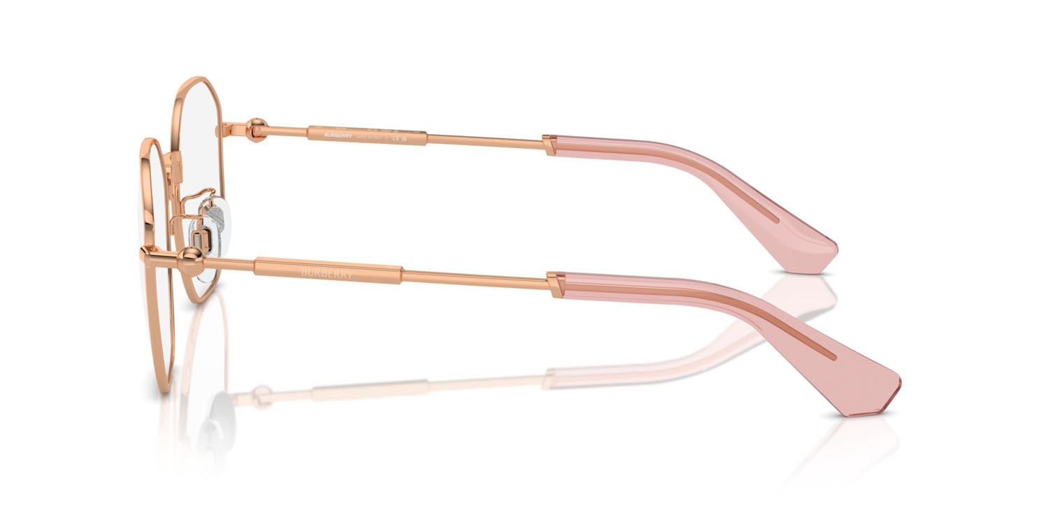 Brillen Burberry BE 1387D (1337) farbe oro rose form unregelmäßig gläser lente demo