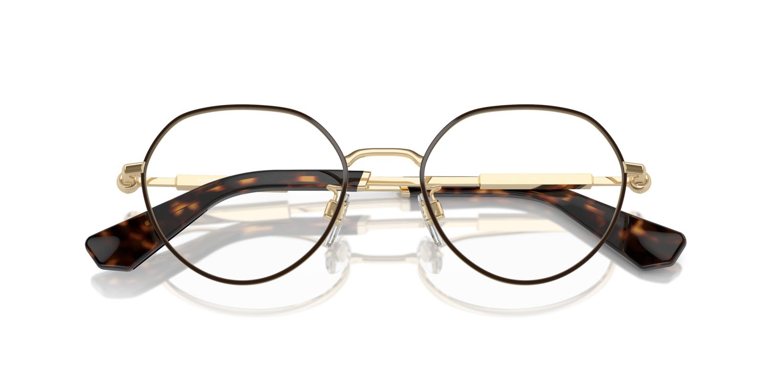 Occhiali da vista Burberry BE 1388D (1109) colore marrone forma rotondo lenti lente demo