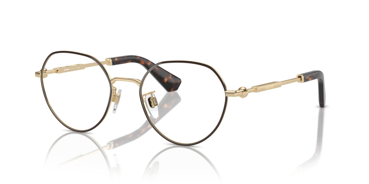 Occhiali da vista Burberry BE 1388D (1109) colore marrone forma rotondo lenti lente demo