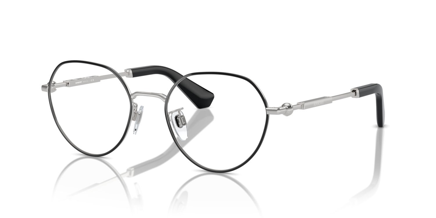 Occhiali da vista Burberry BE 1388D (1230) colore nero forma rotondo lenti lente demo