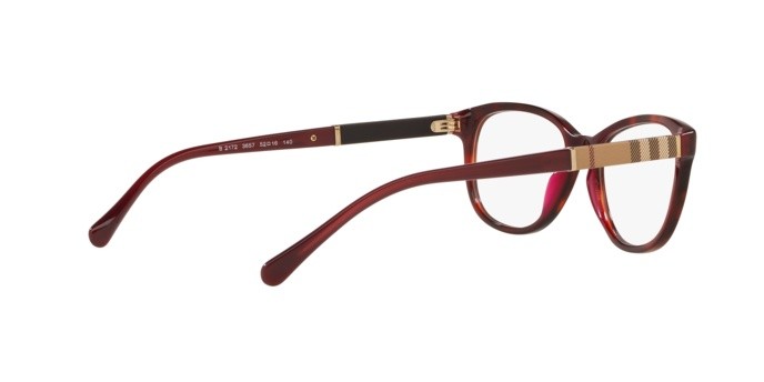 Brillen Burberry BE 2172 (3657) farbe top havana on bordeaux form quadratisch gläser demo lens