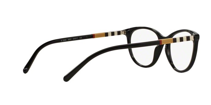 Eyeglasses Burberry BE 2205 (3001) color black shape square lenses demo lens