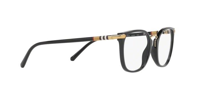 Brillen Burberry BE 2269 (3001) farbe black form quadratisch gläser demo lens