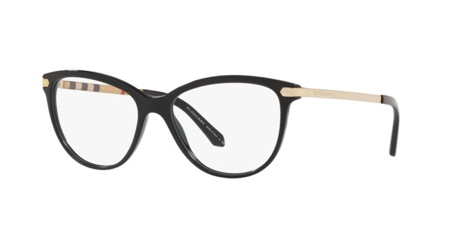 Eyeglasses Burberry BE 2280 (3001) color black shape square lenses demo lens