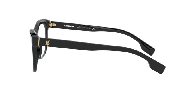 Brillen Burberry BE 2323 (3001) farbe black form quadratisch gläser demo lens