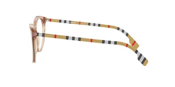 Brillen Burberry BE 2325 (3888) farbe transparent brown form pantos gläser demo lens
