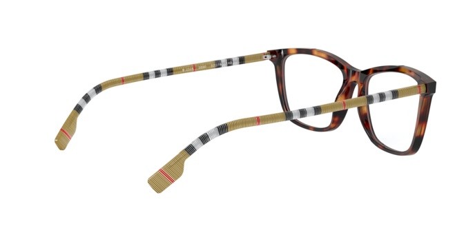 Brillen Burberry Emerson BE 2326 (3890) farbe dark havana form quadratisch gläser demo lens