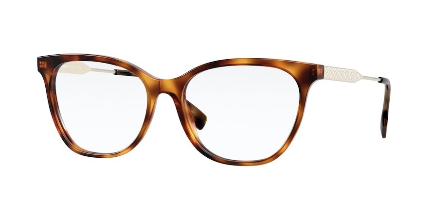 Brillen Burberry Charlotte BE 2333 (3316) farbe light havana form cat-eye gläser demo lens