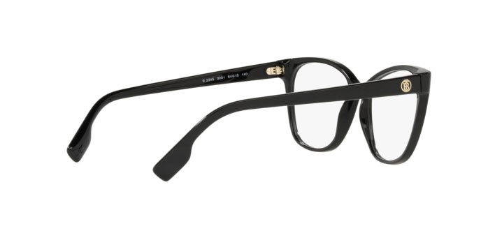 Occhiali da vista Burberry Caroline BE 2345 (3001) colore black forma quadrato lenti demo lens
