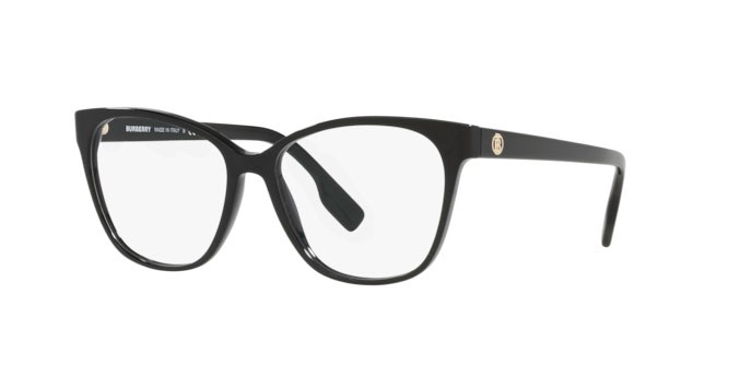 Occhiali da vista Burberry Caroline BE 2345 (3001) colore black forma quadrato lenti demo lens