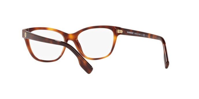 Brillen Burberry Auden BE 2346 (3316) farbe light havana form cat-eye gläser demo lens