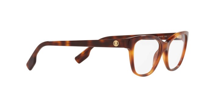 Brillen Burberry Auden BE 2346 (3316) farbe light havana form cat-eye gläser demo lens