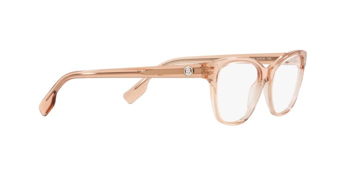 Brillen Burberry Auden BE 2346 (3358) farbe peach form cat-eye gläser demo lens