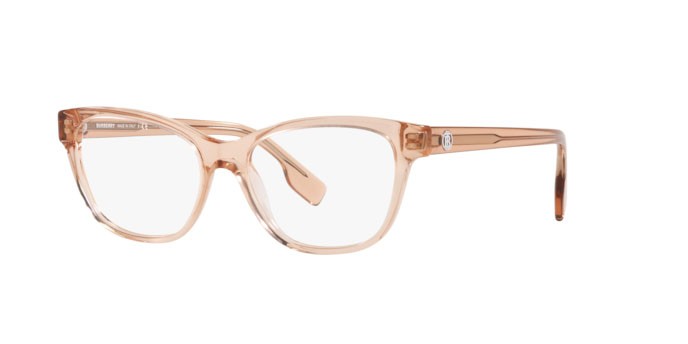 Brillen Burberry Auden BE 2346 (3358) farbe peach form cat-eye gläser demo lens