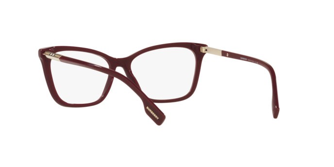 Brillen Burberry Sally BE 2348 (3403) farbe bordeaux form cat-eye gläser demo lens