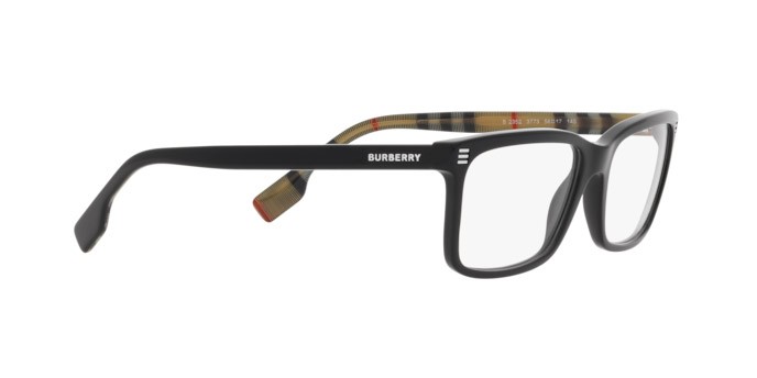 Brillen Burberry Foster BE 2352 (3773) farbe black form rechteckig gläser demo lens