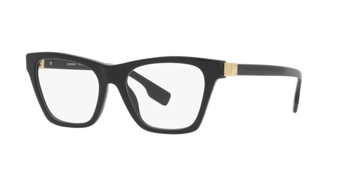 Brillen Burberry Arlo BE 2355 (3001) farbe black form quadratisch gläser demo lens