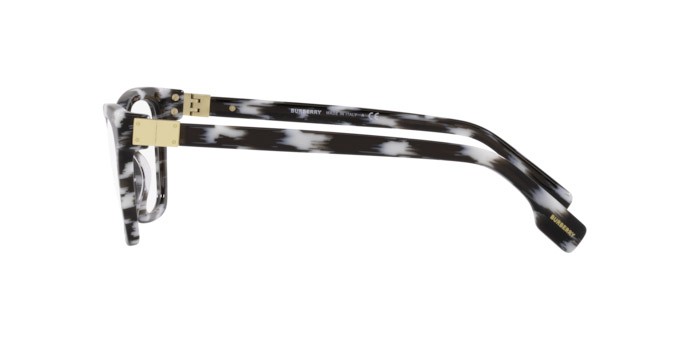 Brillen Burberry Arlo BE 2355 (3978) farbe white/black form quadratisch gläser demo lens