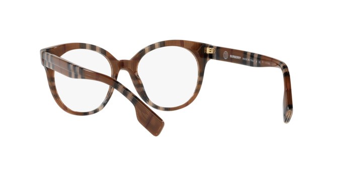 Occhiali da vista Burberry Jacqueline BE 2356 (3967) colore check brown forma rotondo lenti demo lens