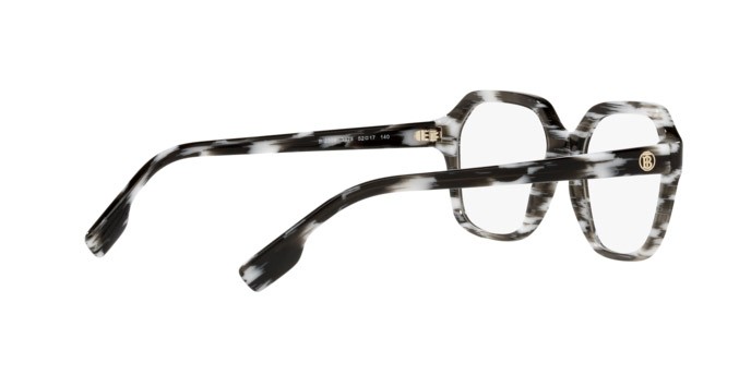 Brillen Burberry Isabella BE 2358 (3978) farbe white/black form quadratisch gläser demo lens