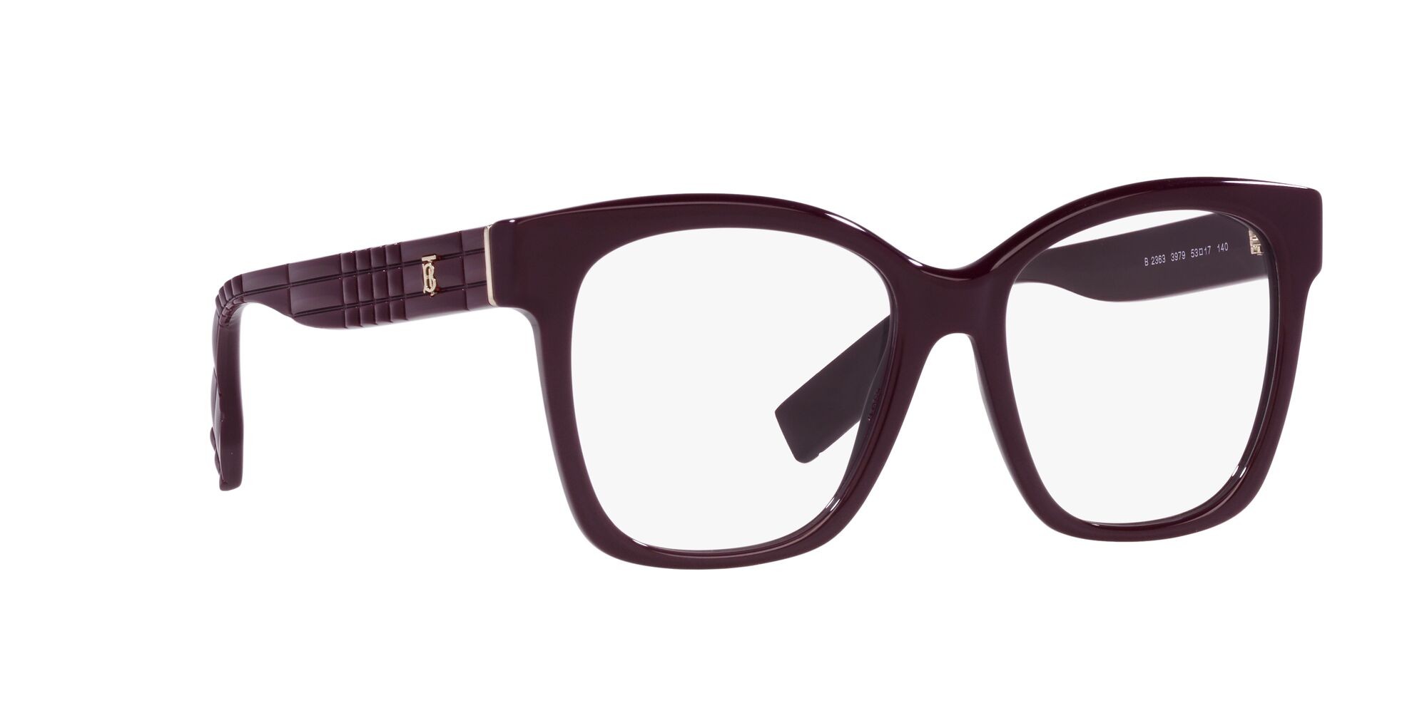 Occhiali da vista Burberry Sylvie BE 2363 (3979) colore bordeaux forma quadrato lenti lente demo