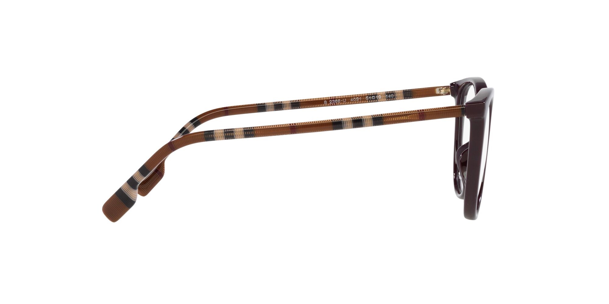 Brillen Burberry Katie BE 2366U (4031) farbe bordeaux form cat-eye gläser lente demo