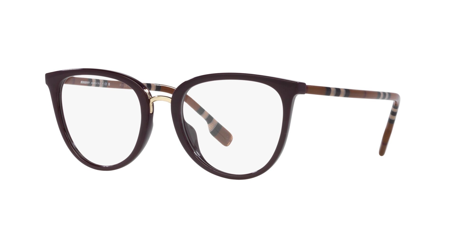 Brillen Burberry Katie BE 2366U (4031) farbe bordeaux form cat-eye gläser lente demo