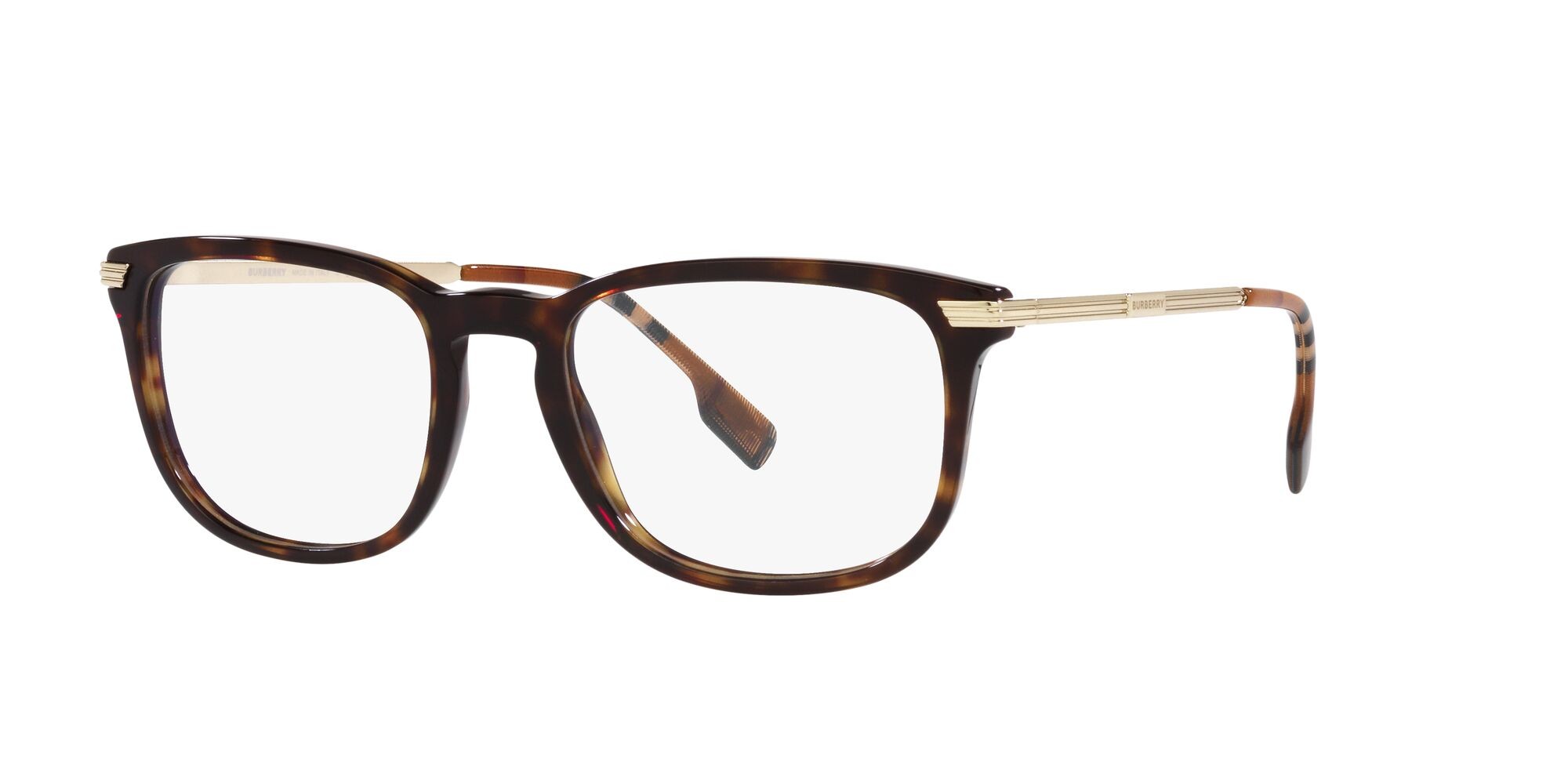 Brillen Burberry Cedric BE 2369 (3002) farbe havana scuro form rechteckig gläser lente demo