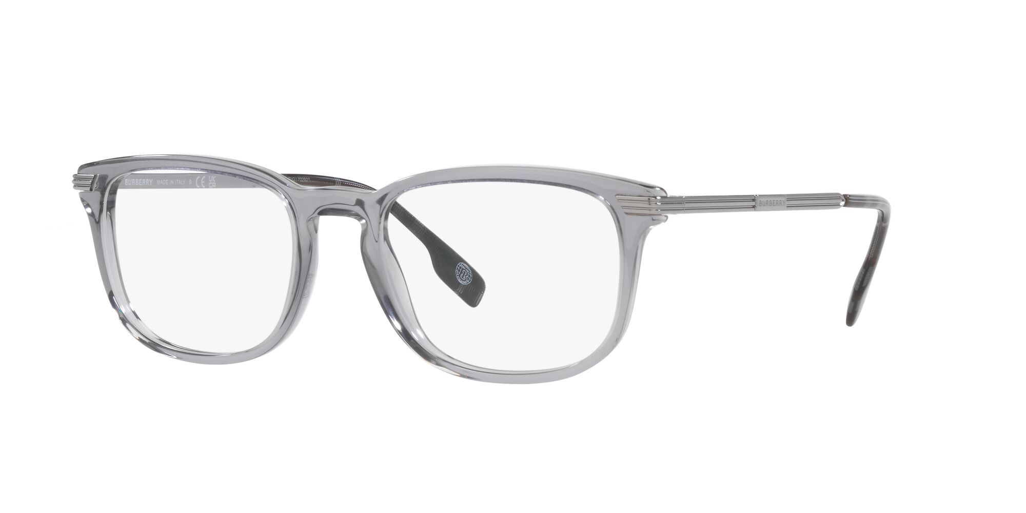 Brillen Burberry Cedric BE 2369 (4021) farbe grigio form rechteckig gläser lente demo