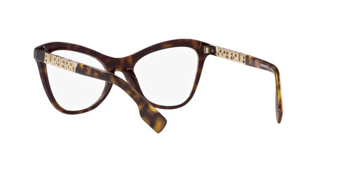 Occhiali da vista Burberry Angelica BE 2373U (3002) colore havana scuro forma cat eye lenti lente demo