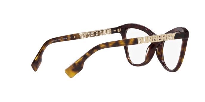 Occhiali da vista Burberry Angelica BE 2373U (3002) colore havana scuro forma cat eye lenti lente demo