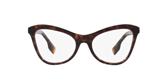 Occhiali da vista Burberry Angelica BE 2373U (3002) colore havana scuro forma cat eye lenti lente demo