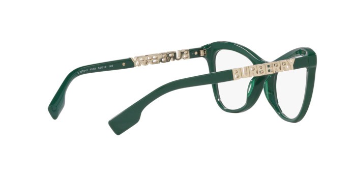 Occhiali da vista Burberry Angelica BE 2373U (4059) colore verde forma cat eye lenti lente demo