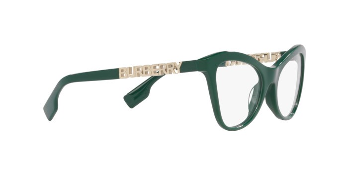 Occhiali da vista Burberry Angelica BE 2373U (4059) colore verde forma cat eye lenti lente demo