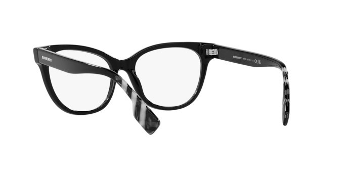 Eyeglasses Burberry Evelyn BE 2375 (3001) color nero shape cat eye lenses lente demo