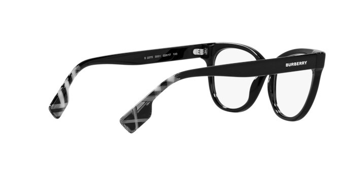 Eyeglasses Burberry Evelyn BE 2375 (3001) color nero shape cat eye lenses lente demo
