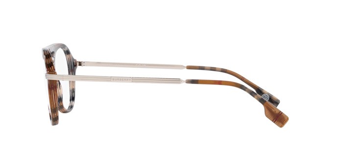 Occhiali da vista Burberry Bailey BE 2377 (3966) colore motivo a quadri marrone forma aviator lenti lente demo